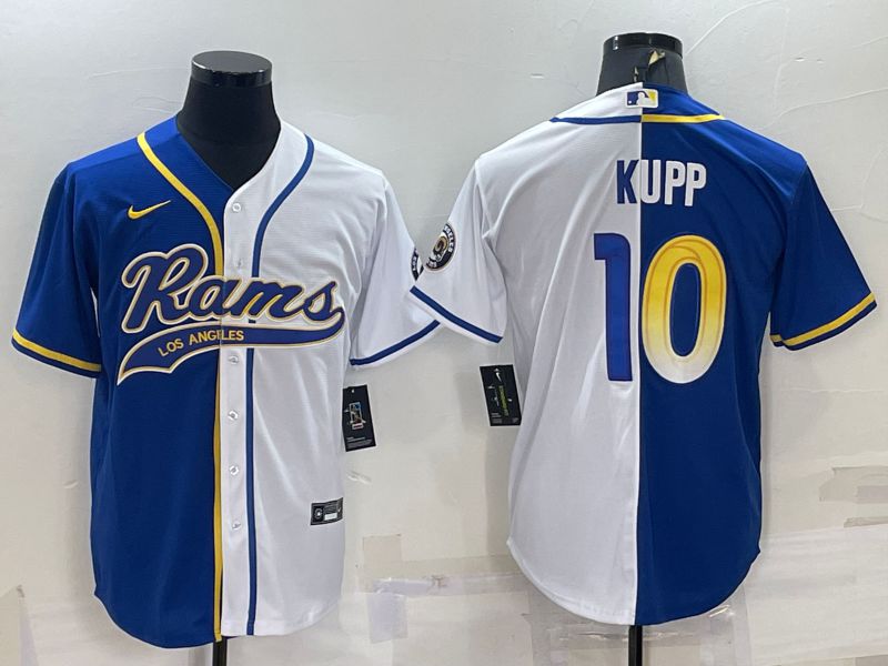 Men Los Angeles Rams #10 Kupp Blue white 2022 Nike Co branded NFL Jersey->los angeles rams->NFL Jersey